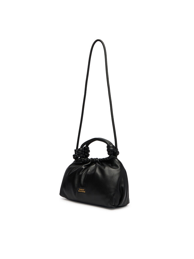 Tommy Hilfiger Handtasche Tommy Hilfiger Th Soft Leather Med Crossover AW0AW18369 Schwarz