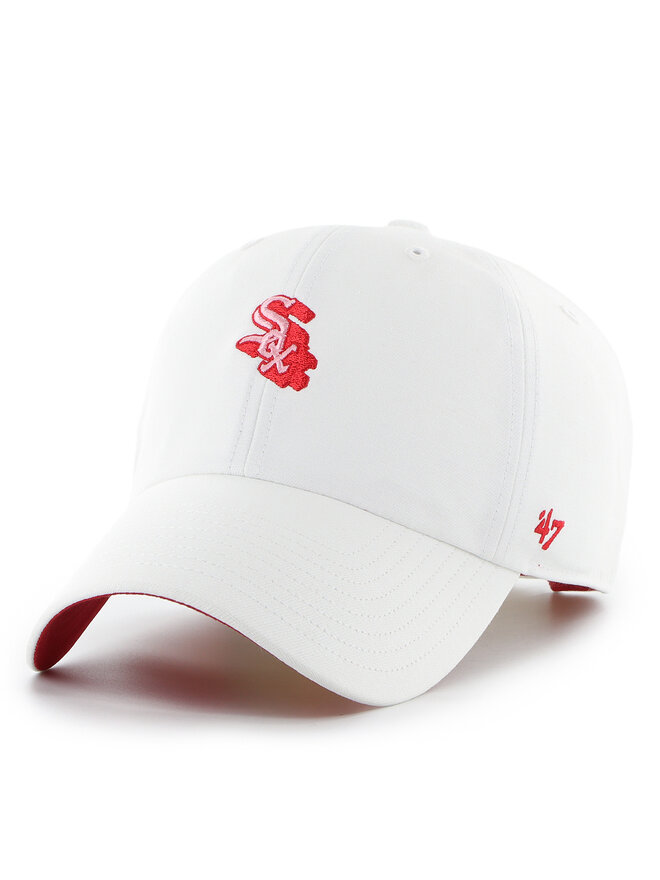 47 Brand Шапка с козирка 47 Brand MLB Chicago B-CHPCU06GWS Бял