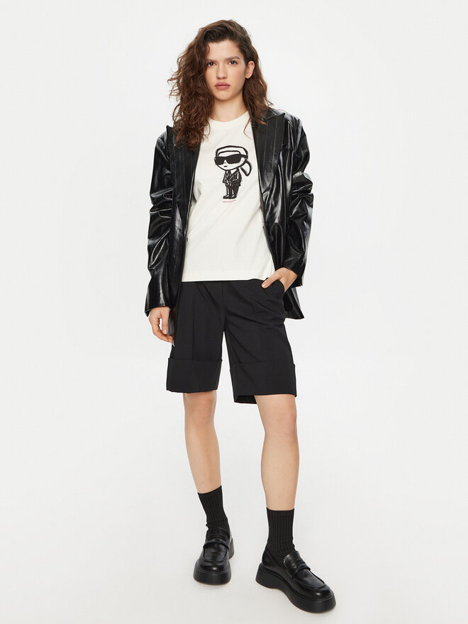 KARL LAGERFELD KARL LAGERFELD Camiseta A1W17126 Écru Regular Fit