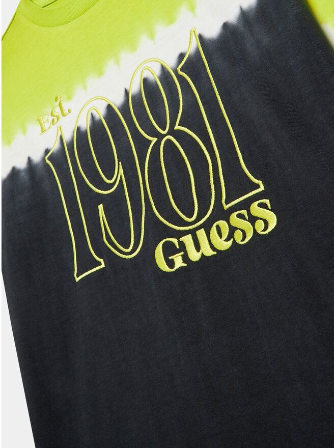 Guess Guess Marškinėliai L3YI18 K8HM3 Žalia Regular Fit