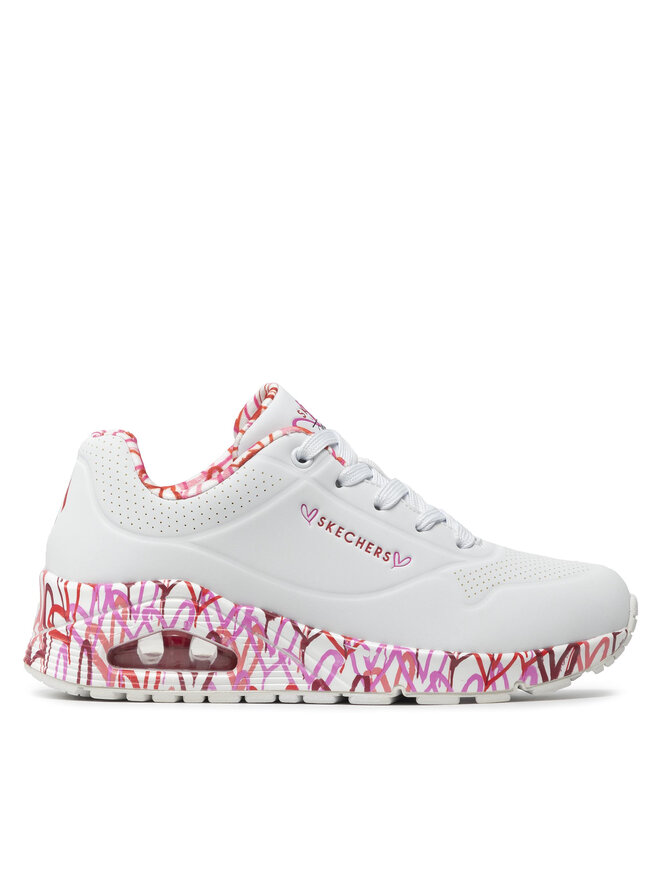 Skechers Sneakersy Skechers Uno Loving Love 155506/WRPK Bílá