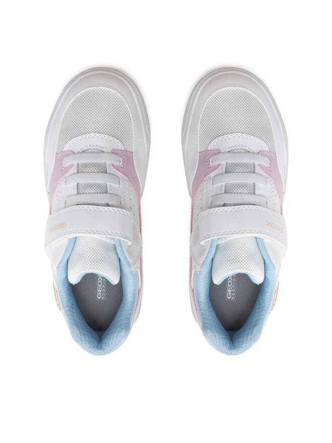 Geox Sneakersy Geox J Illuminus Girl J45HPA 0BUAS C0406 D Biela