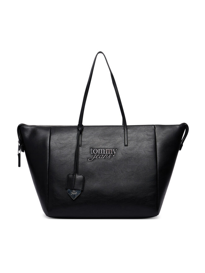 Tommy Jeans Handtasche Tommy Jeans Tjw Bold Tote AW0AW18786 Schwarz