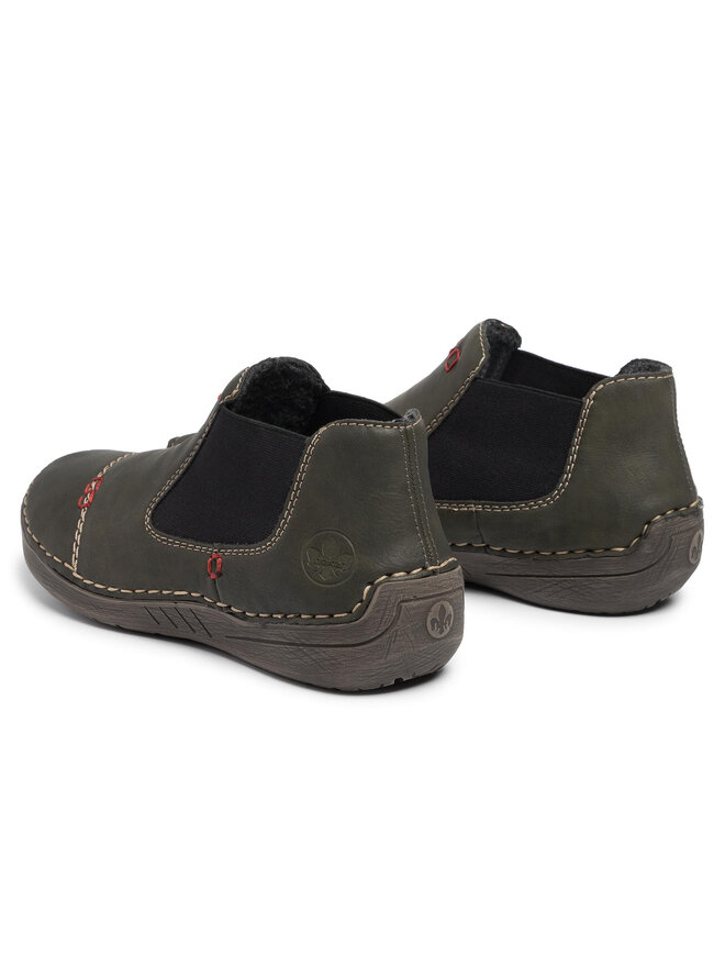 Rieker Kotníková obuv s elastickým prvkem Rieker 52590-54 Khaki