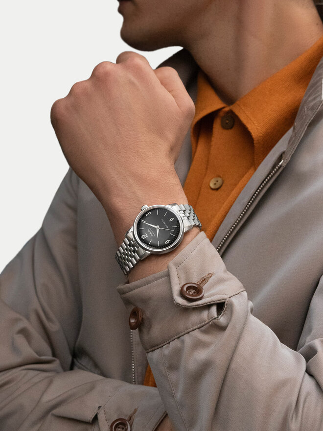 Timex Zegarek Timex Marlin® Automatic TW2W93200 Srebrny
