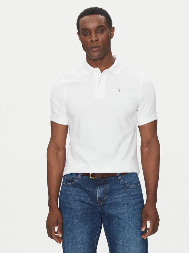 Barbour Barbour Poloshirt Original Sports MML0358WH11 Weiß Tailored Fit