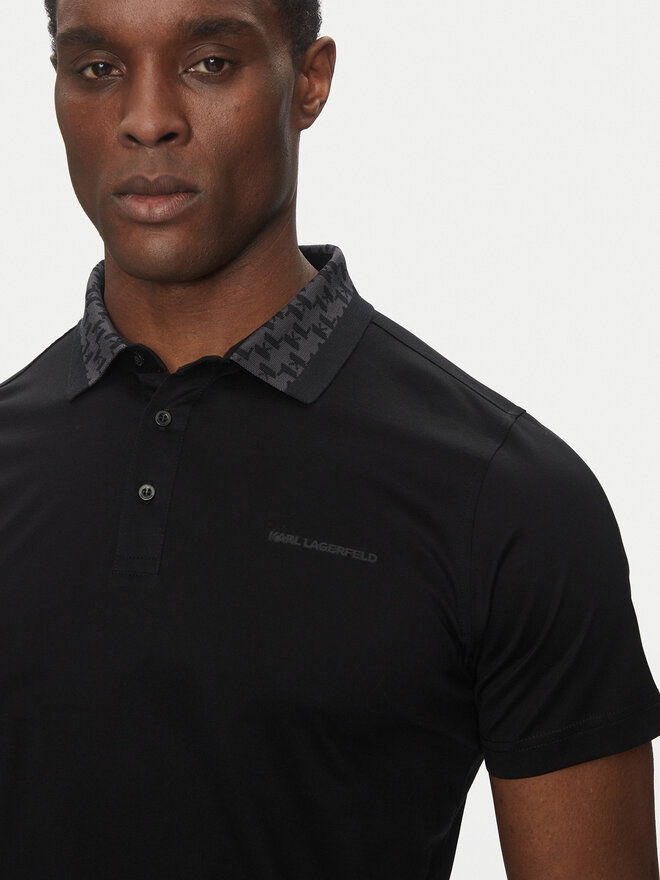 KARL LAGERFELD KARL LAGERFELD Polo 745001 552200 Μαύρο Slim Fit