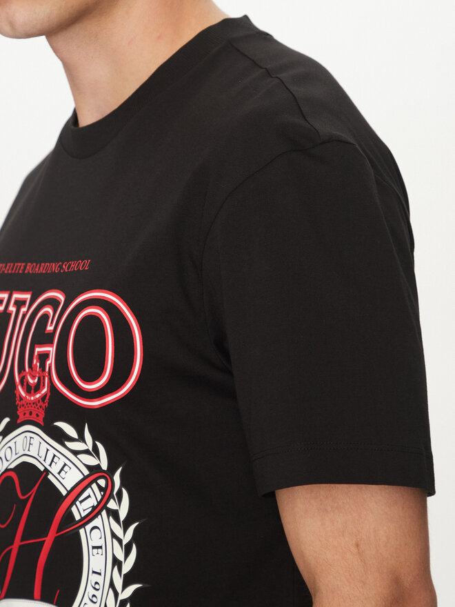 HUGO HUGO T-Shirt Daporoni 50538254 Μαύρο Relaxed Fit