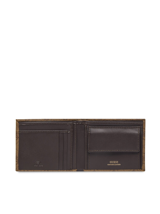 Guess Cartera grande para hombre Guess Vezzola Leather Slg SMVELE LEA20 Marrón