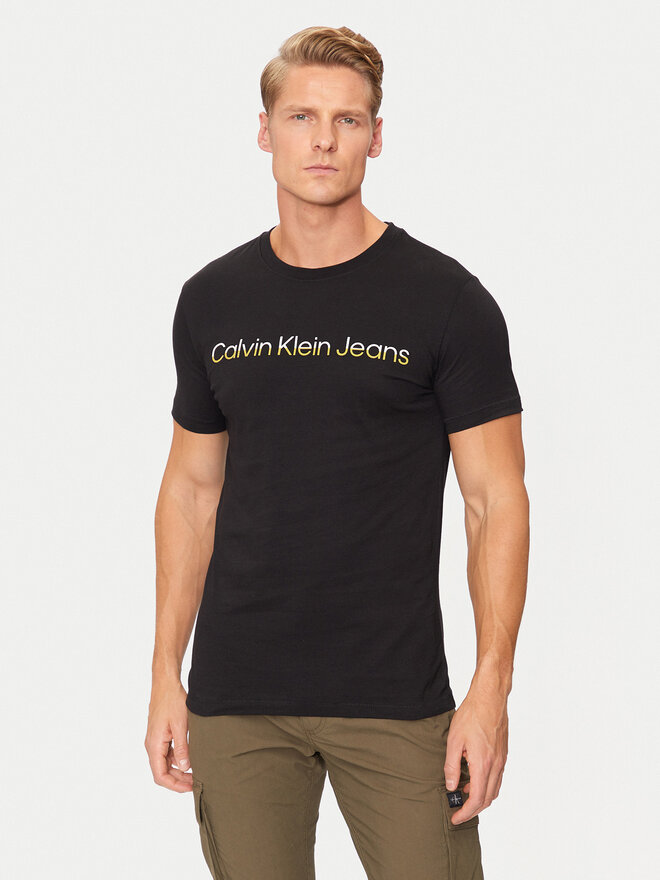 Calvin Klein Jeans Calvin Klein Jeans Футболка Two Tone Institutional J30J325676 Чорний Regular Fit