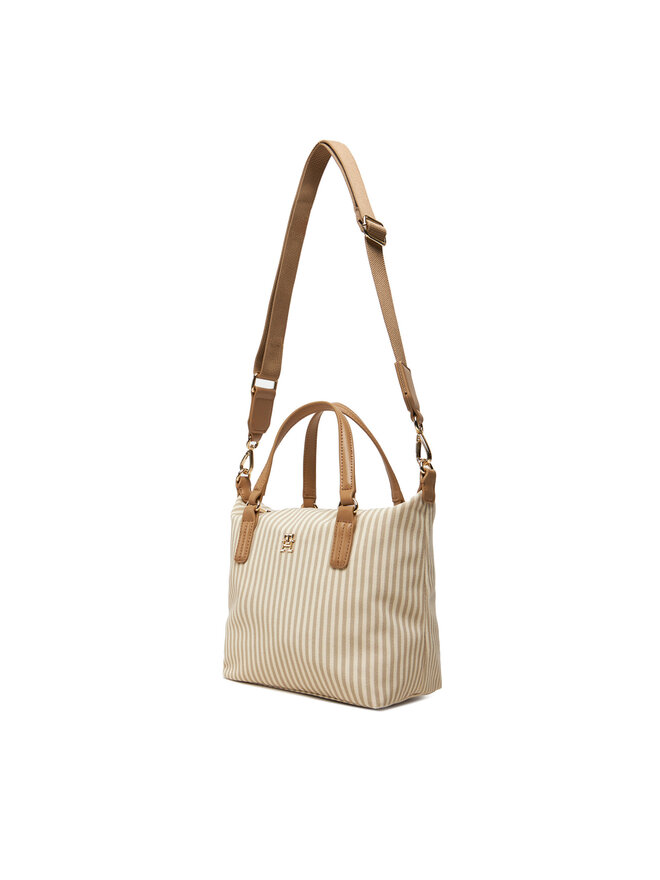 Tommy Hilfiger Torebka Tommy Hilfiger Poppy Summer Small Tote AW0AW17202 Beżowy