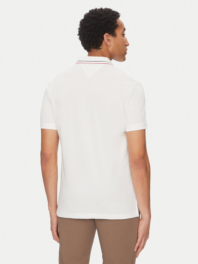 Tommy Hilfiger Tommy Hilfiger Poloshirt Placket Interest MW0MW38459 Weiß Regular Fit
