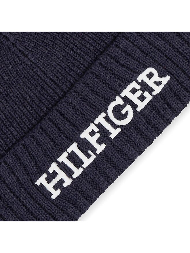 Tommy Hilfiger Kapa Tommy Hilfiger Monotype Beanie AM0AM11737 Mornarsko modra