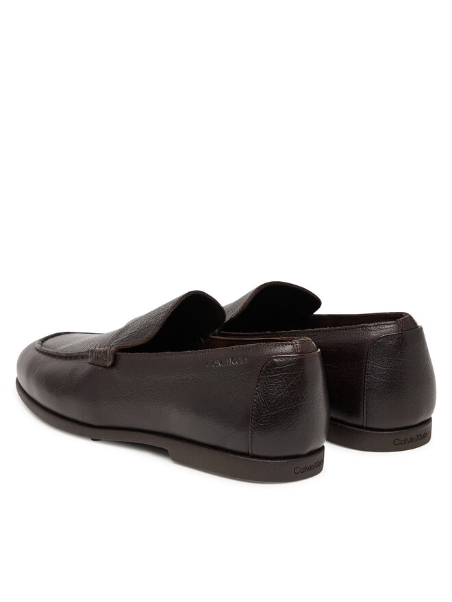 Calvin Klein Slipper Calvin Klein Low Prof Loafer Txt Lth HM0HM02175 Dunkelbraun