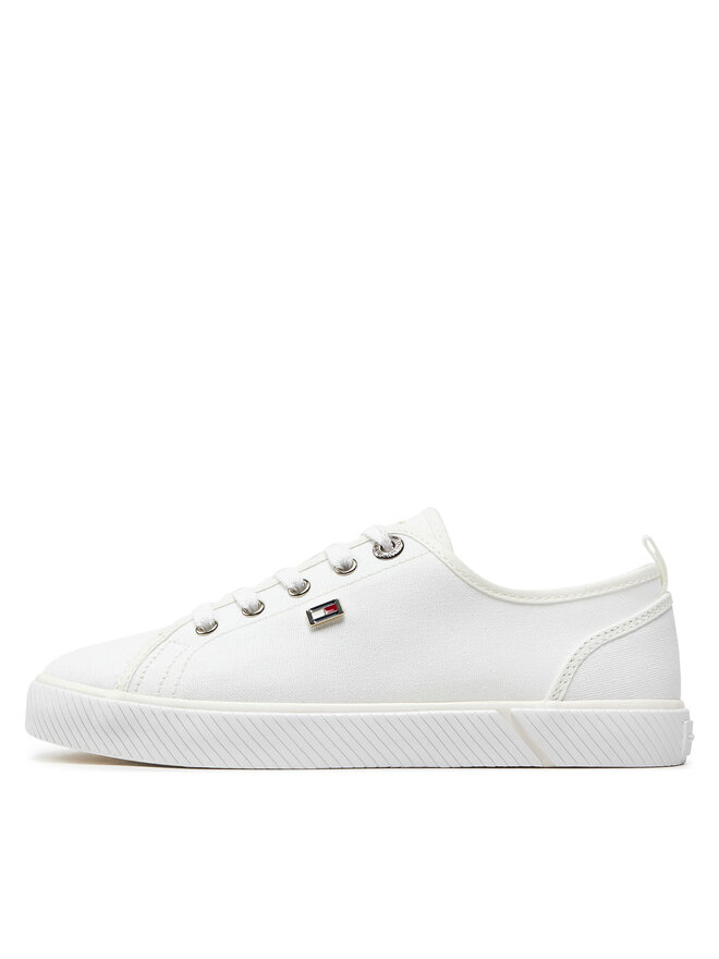Tommy Hilfiger Πάνινα παπούτσια Tommy Hilfiger Vulc Canvas Sneaker FW0FW08063 Λευκό