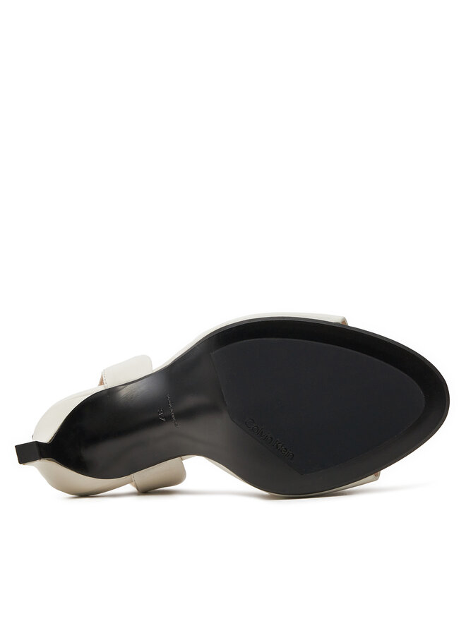 Calvin Klein Sandalen Calvin Klein Heel D'Orsay Sandal 90 Lth HW0HW02124 Écru
