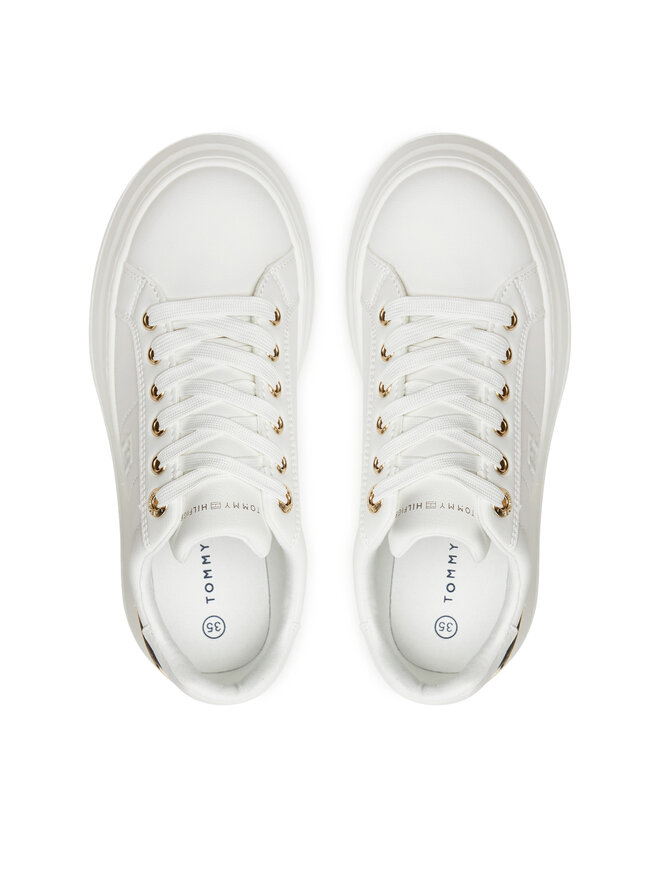 Tommy Hilfiger Sneakersy Tommy Hilfiger Low Cut Lace-Up Sneaker T3A9-33542-1351 Bílá