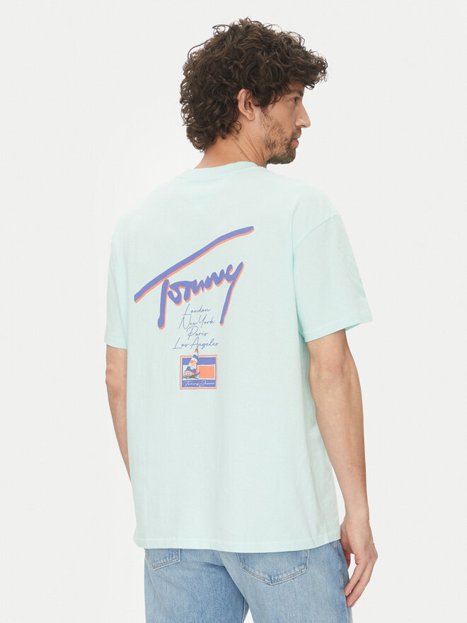 Tommy Jeans Tommy Jeans Camiseta Faded Graphic DM0DM20768 Verde Relaxed Fit