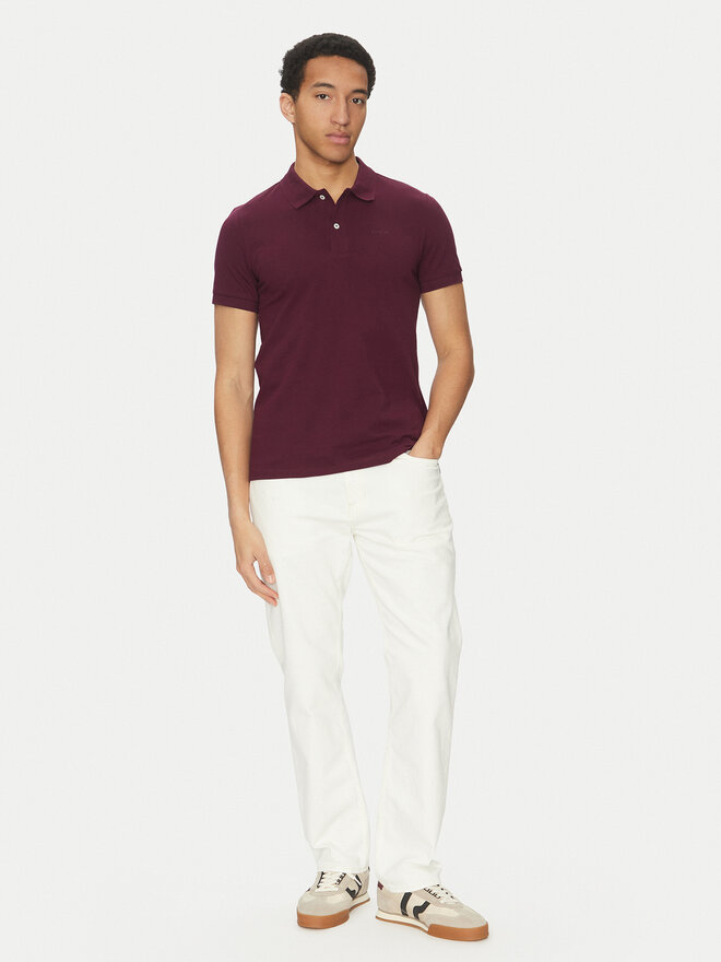 Geox Geox Poloshirt M5511B T3240 F8312 Dunkelrot Regular Fit