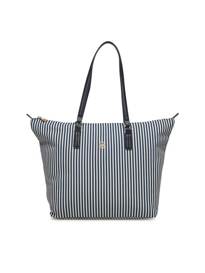 Tommy Hilfiger Torebka Tommy Hilfiger Poppy Summer Tote AW0AW17203 Granatowy