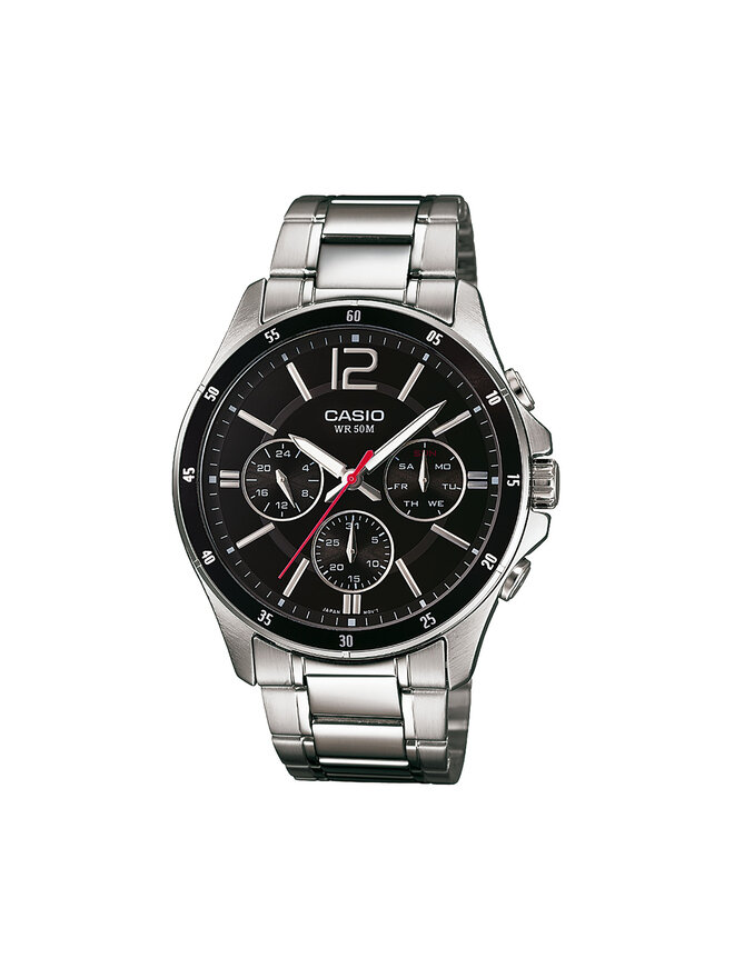 Casio Zegarek Casio MTP-1374PD-1AVEF Srebrny