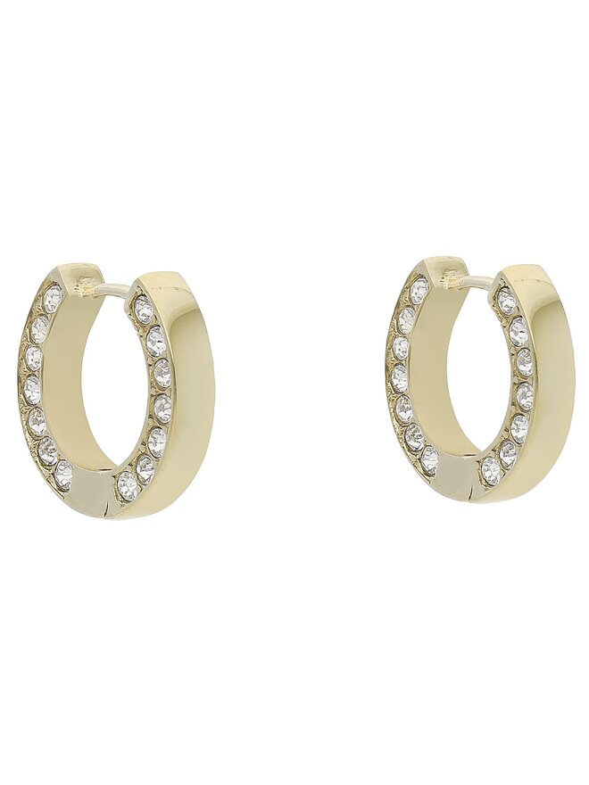 Guess Kolczyki Guess Circle Lights JUBE03 160JW Żółte złocenie