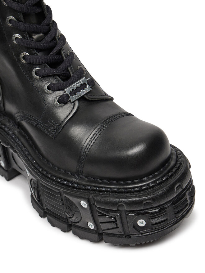 NEW ROCK Schnürstiefel NEW ROCK M-TANK083-C1 Schwarz