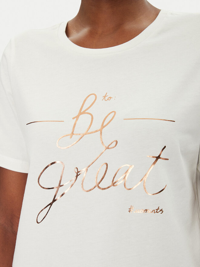 Fransa Fransa T-Shirt 20615334 Λευκό Regular Fit