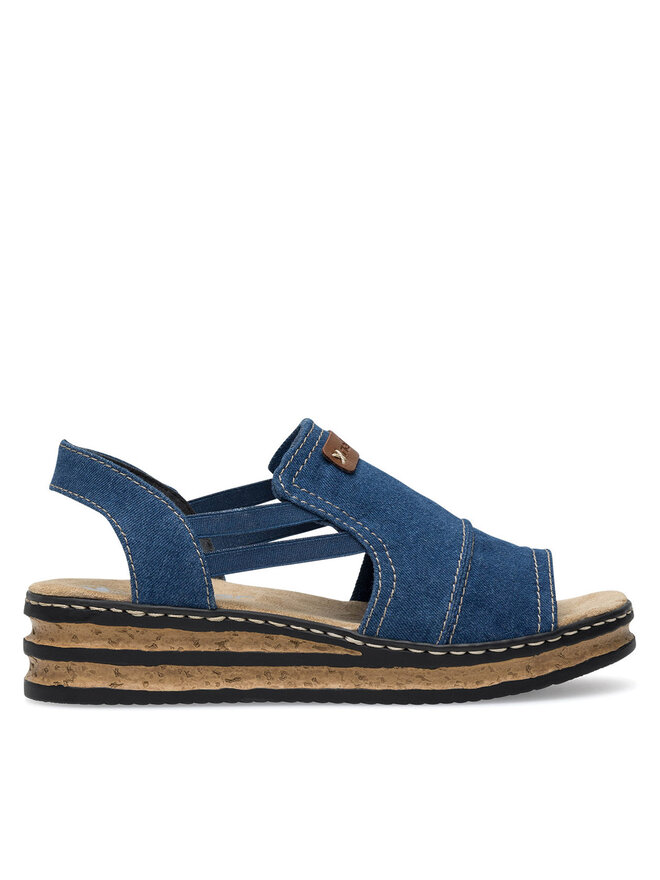 Rieker Chanclas Para Mujer Color Azul Oscuro Y Chanclas Rieker