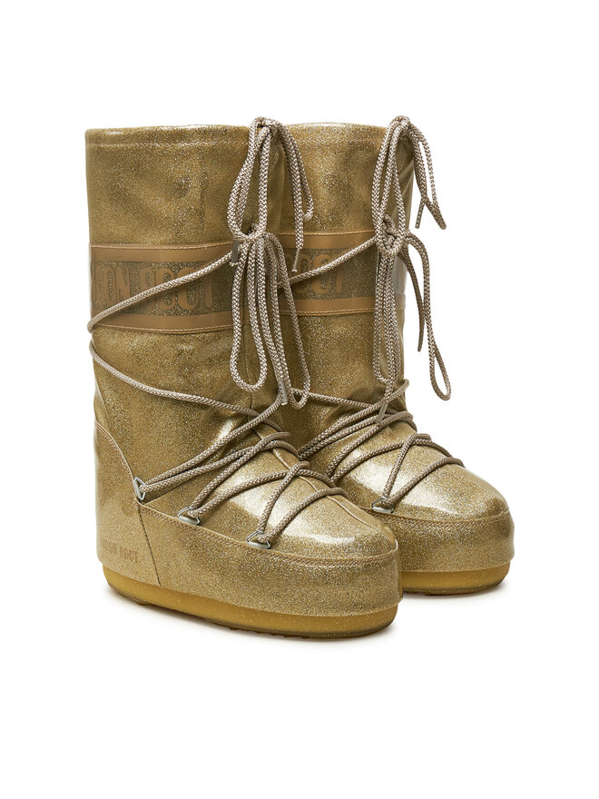 Moon Boot Śniegowce Moon Boot Icon Glitter 80D1402850 Złoty