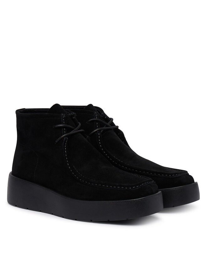 Calvin Klein Schnürschuhe Calvin Klein Flatf Lace Up Apr Cut Boot HW0HW03273 Schwarz
