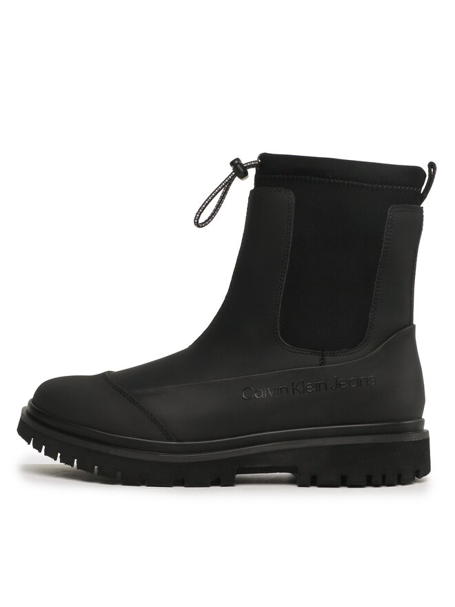 Calvin Klein Jeans Botine Calvin Klein Jeans Chunky Combat Chelsea Boot Rub YW0YW01065 Negru