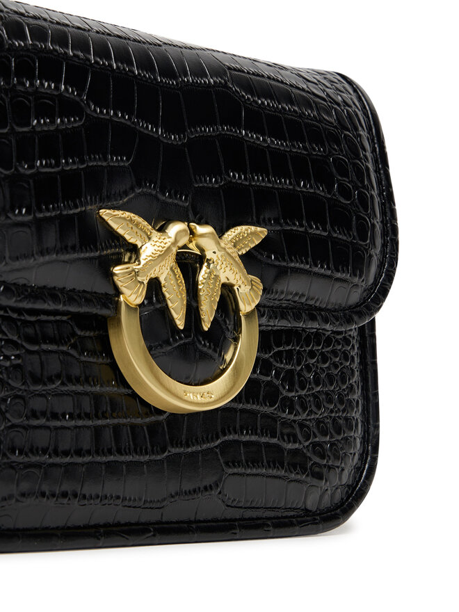 PINKO Handtasche PINKO Love Box Bag Fl Mini AI 25-26 PLTT 104297 A2OH Schwarz