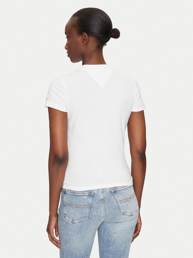 Tommy Jeans Tommy Jeans Camiseta Romance DW0DW21342 Écru Slim Fit