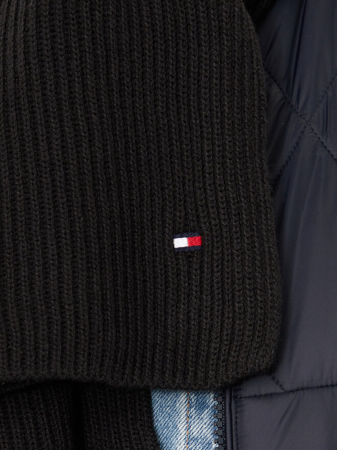 Tommy Hilfiger Šál Tommy Hilfiger Flag AM0AM12847 Černá