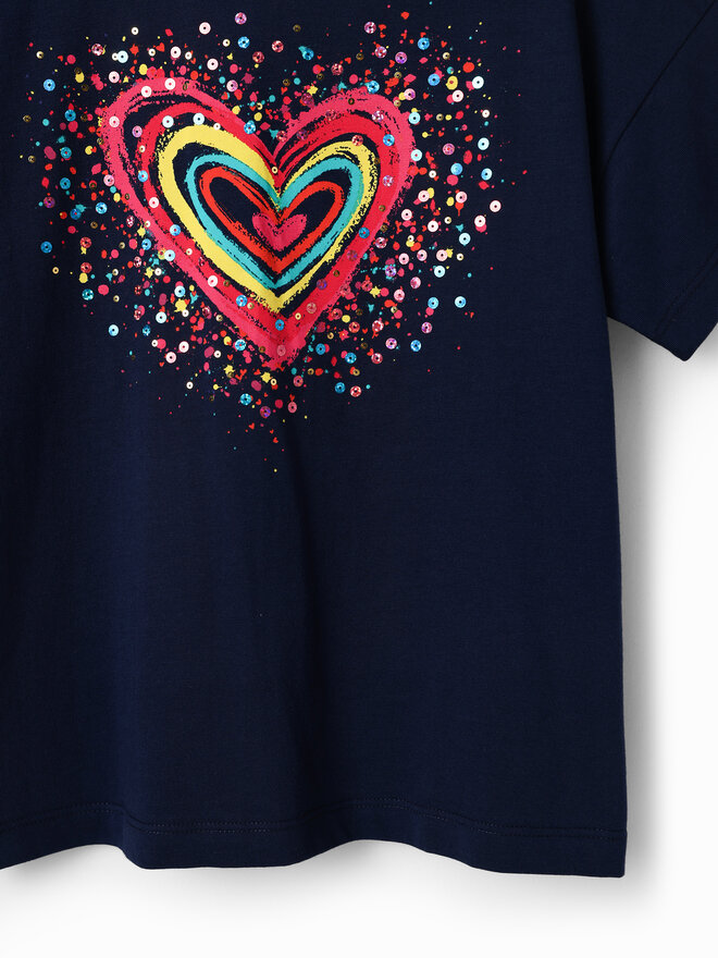 Desigual Desigual Majica 23SGTK20 Mornarsko modra Regular Fit