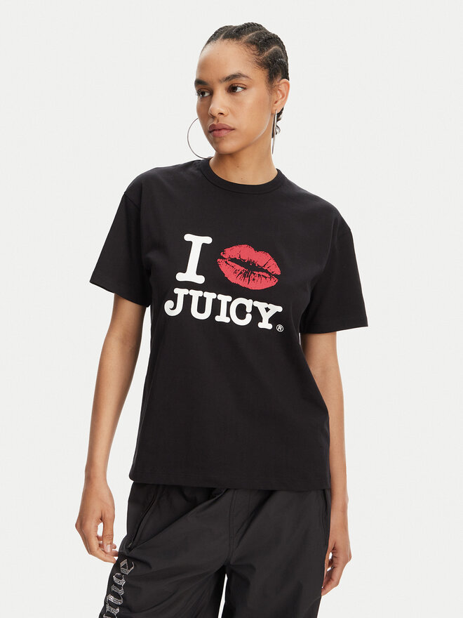 Juicy Couture Juicy Couture Camiseta I Kiss JCWCT125348 Negro Oversize