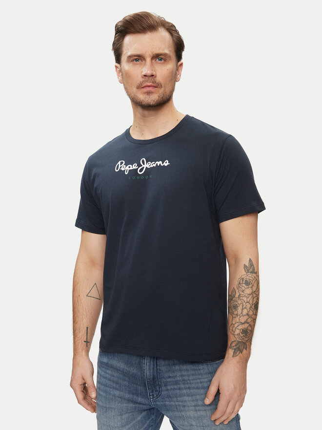 Pepe Jeans Pepe Jeans Póló Eggo N PM508208 Sötétkék Regular Fit
