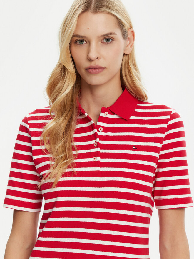 Tommy Hilfiger Tommy Hilfiger Pólóing 1985 WW0WW43224 Piros Regular Fit