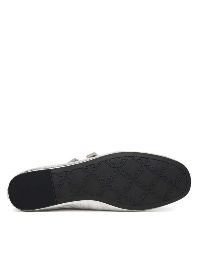 MICHAEL Michael Kors Ballerinas MICHAEL Michael Kors Rowen Flex Ballet 40R6RWFP1M Silberfarben