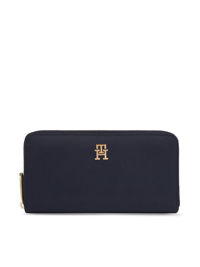 Tommy Hilfiger Liels sieviešu maks Tommy Hilfiger Poppy Th Large Za AW0AW15642 Tumši zils