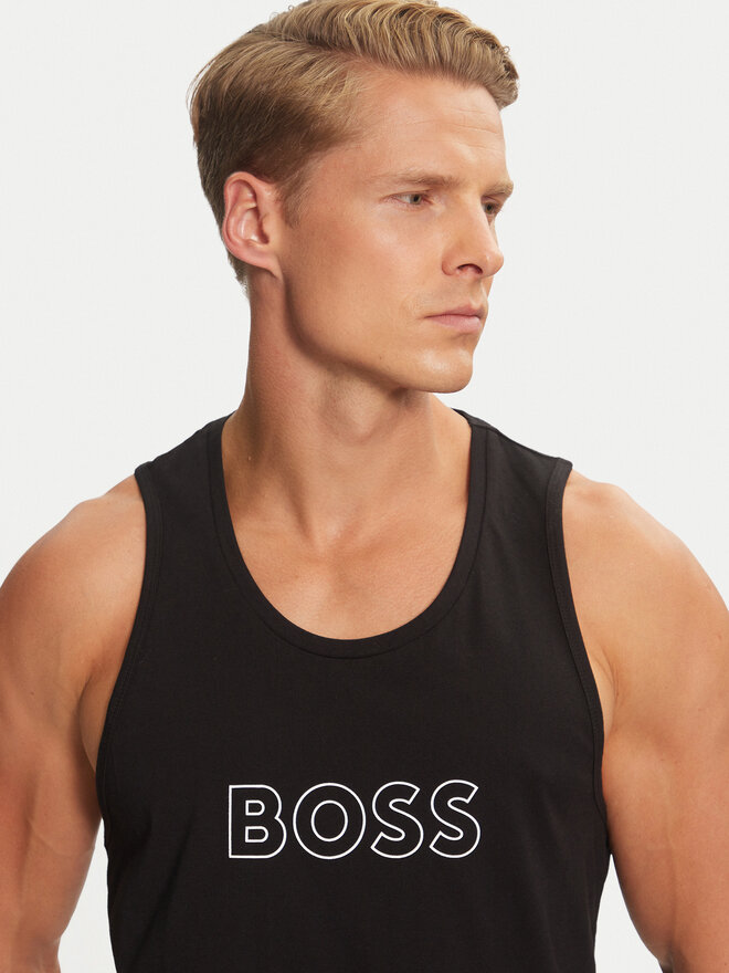 BOSS Boss Trikó 50491711 Fekete Regular Fit