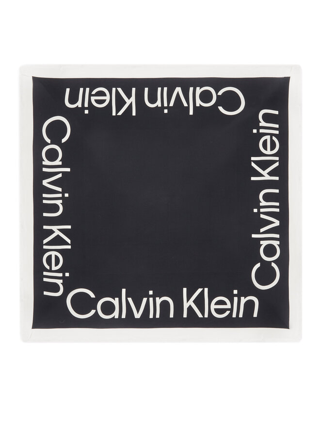 Calvin Klein Šátek Calvin Klein Contrast Logo Jacquard Scarf K60K611739 Černá