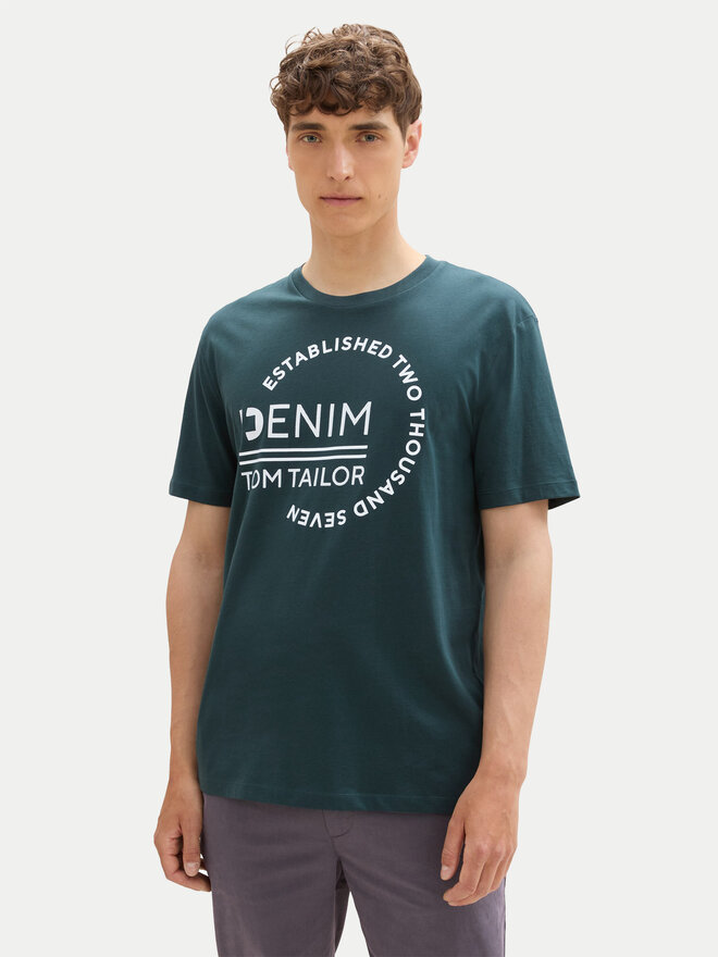 Tom Tailor Denim Tom Tailor Denim Camiseta 1043491 Verde Regular Fit