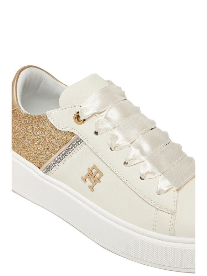 Tommy Hilfiger Sneakersy Tommy Hilfiger Low Cut Lace UP T4A9-33935-1281X024 Biały