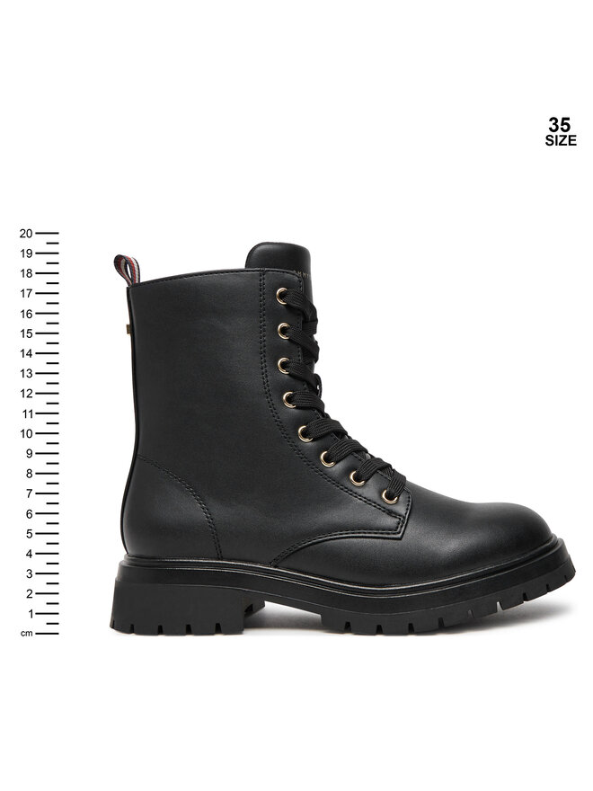 Tommy Hilfiger Bakancs Tommy Hilfiger Lace-Up Bootie T3A5-33569-1351 S Fekete