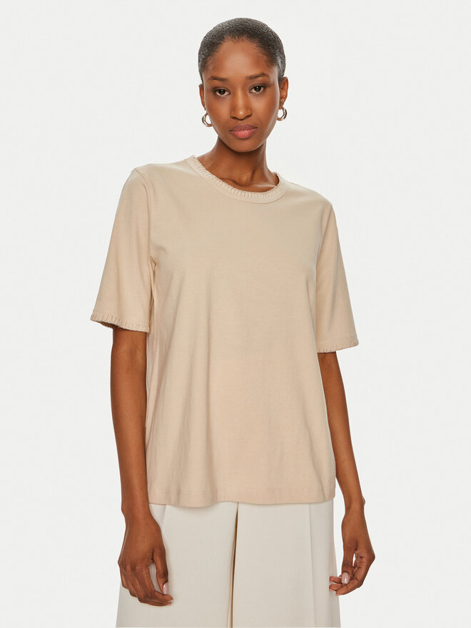 United Colors Of Benetton United Colors Of Benetton Marškinėliai 34G7D107B Smėlio Regular Fit