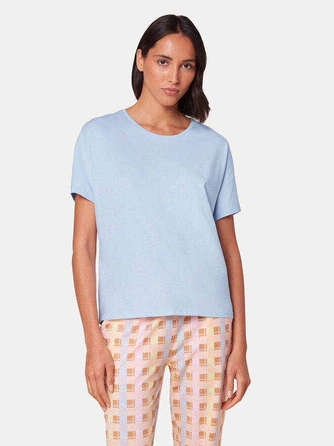 Triumph Triumph Pižamos marškinėliai Mix & Match 10218281 Žydra Relaxed Fit