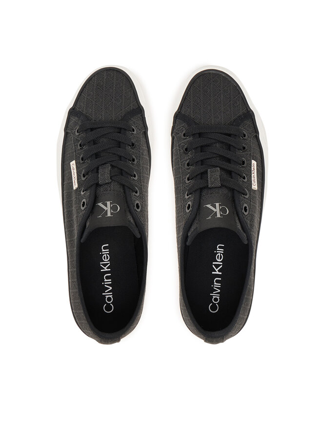 Calvin Klein Sneakers Calvin Klein Vulc Flatf Laceup Jaq Aop HW0HW03265 Schwarz