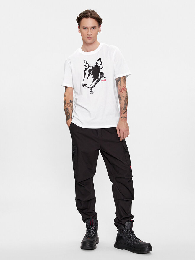 HUGO Hugo T-Shirt Dammock 50504916 Weiß Regular Fit